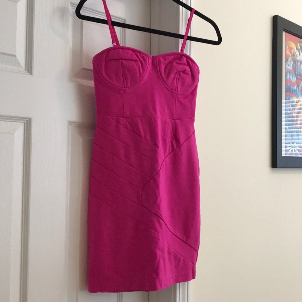 Hot Pink Dress with Removable Straps
